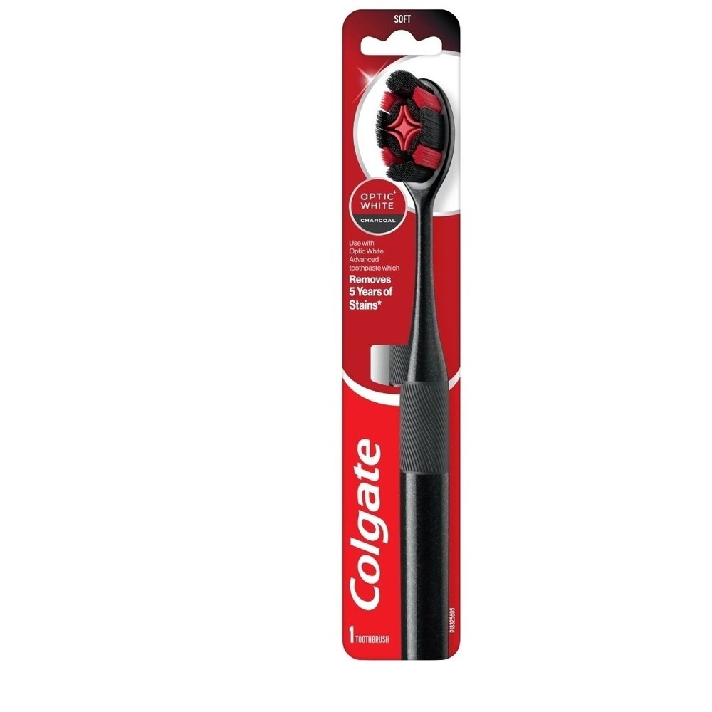 New Colgate RED Optic White Toothbrush NEW #1005,1019